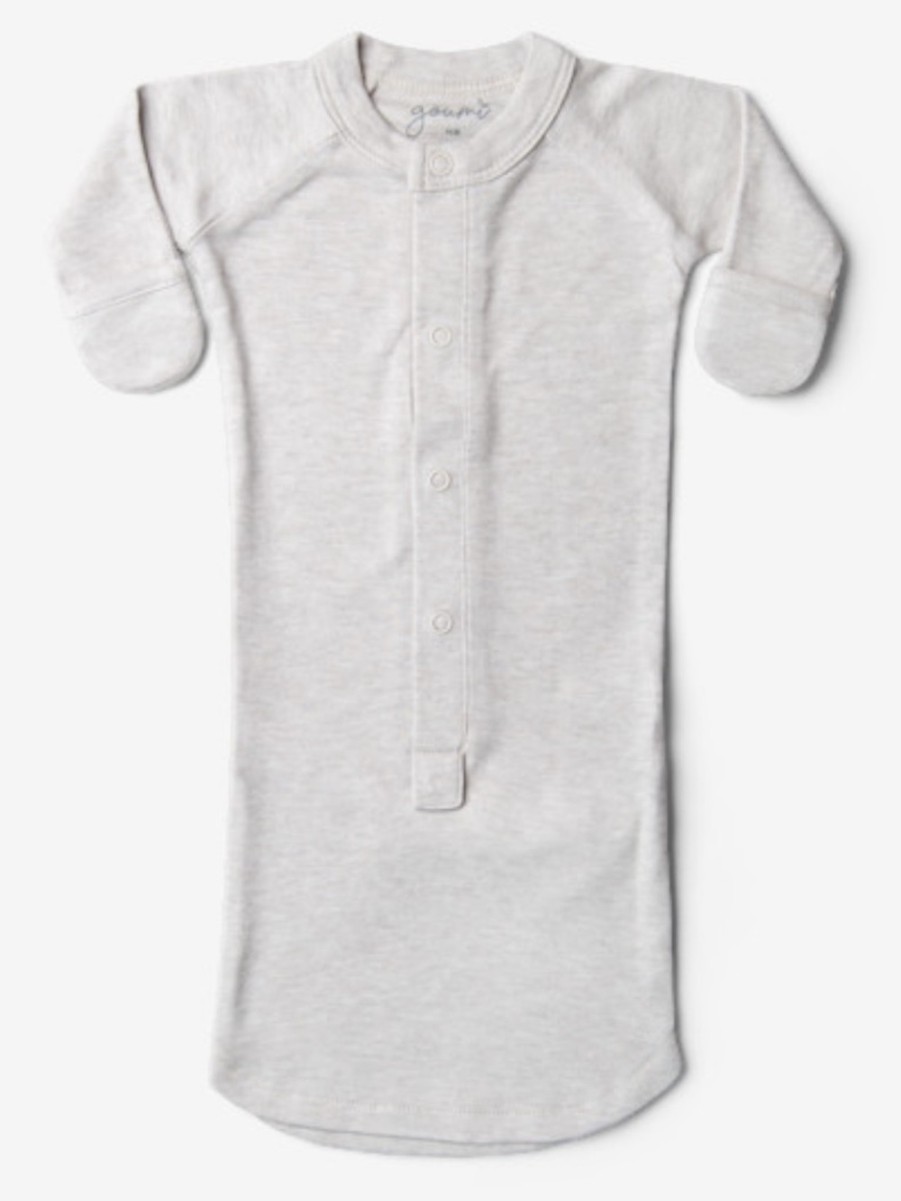 Goumi Kids 24 Hour Convertible Sleeper Gown 0-3 Month in Storm Gray